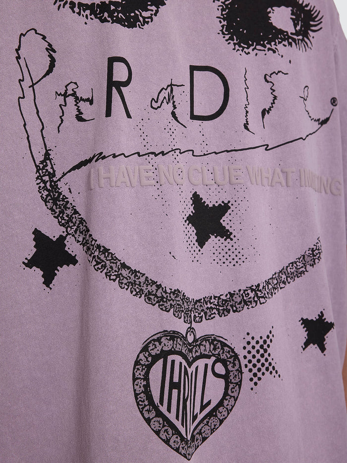 No Clue Box Crop Tee - Nirvana XS