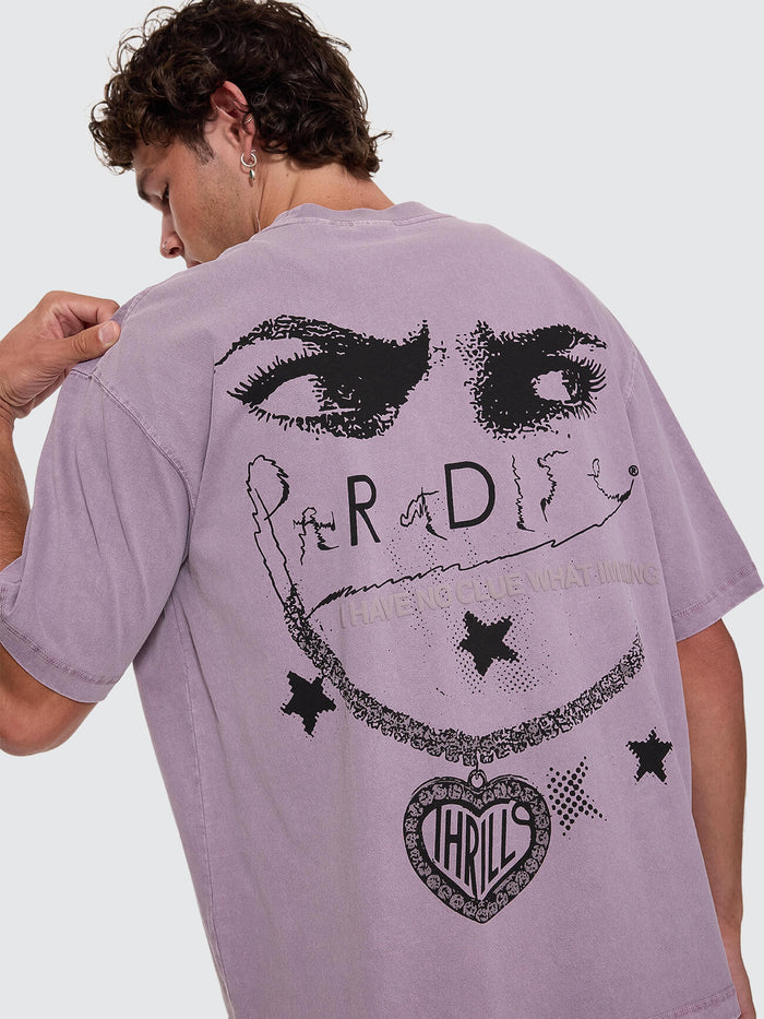 No Clue Box Crop Tee - Nirvana XS
