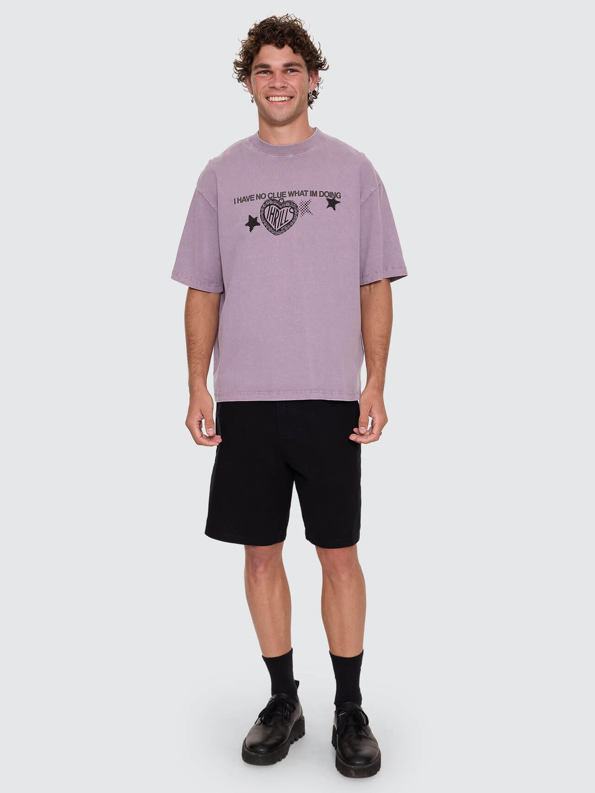 No Clue Box Crop Tee - Nirvana XS