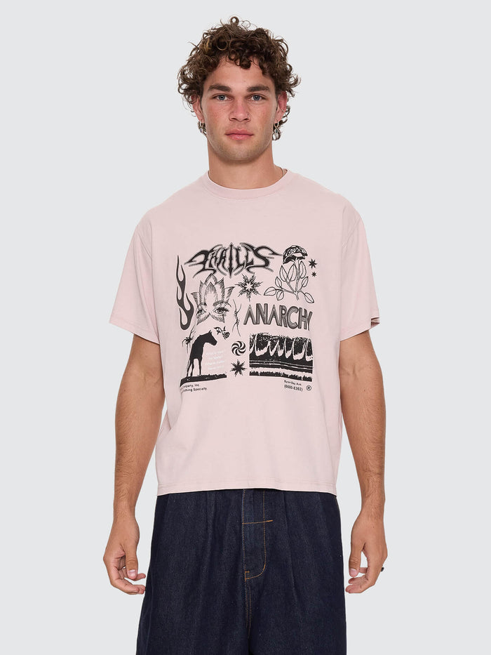 Mind Over Matter Merch Fit Cropped Tee - Blush XS
