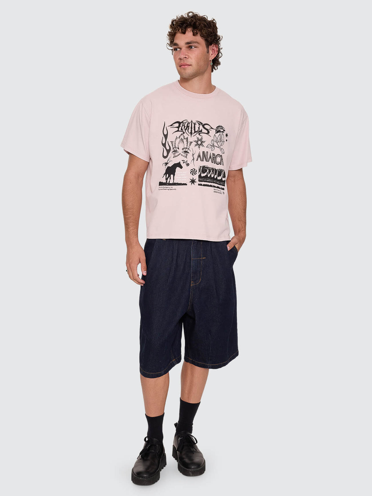 Mind Over Matter Merch Fit Cropped Tee - Blush XS
