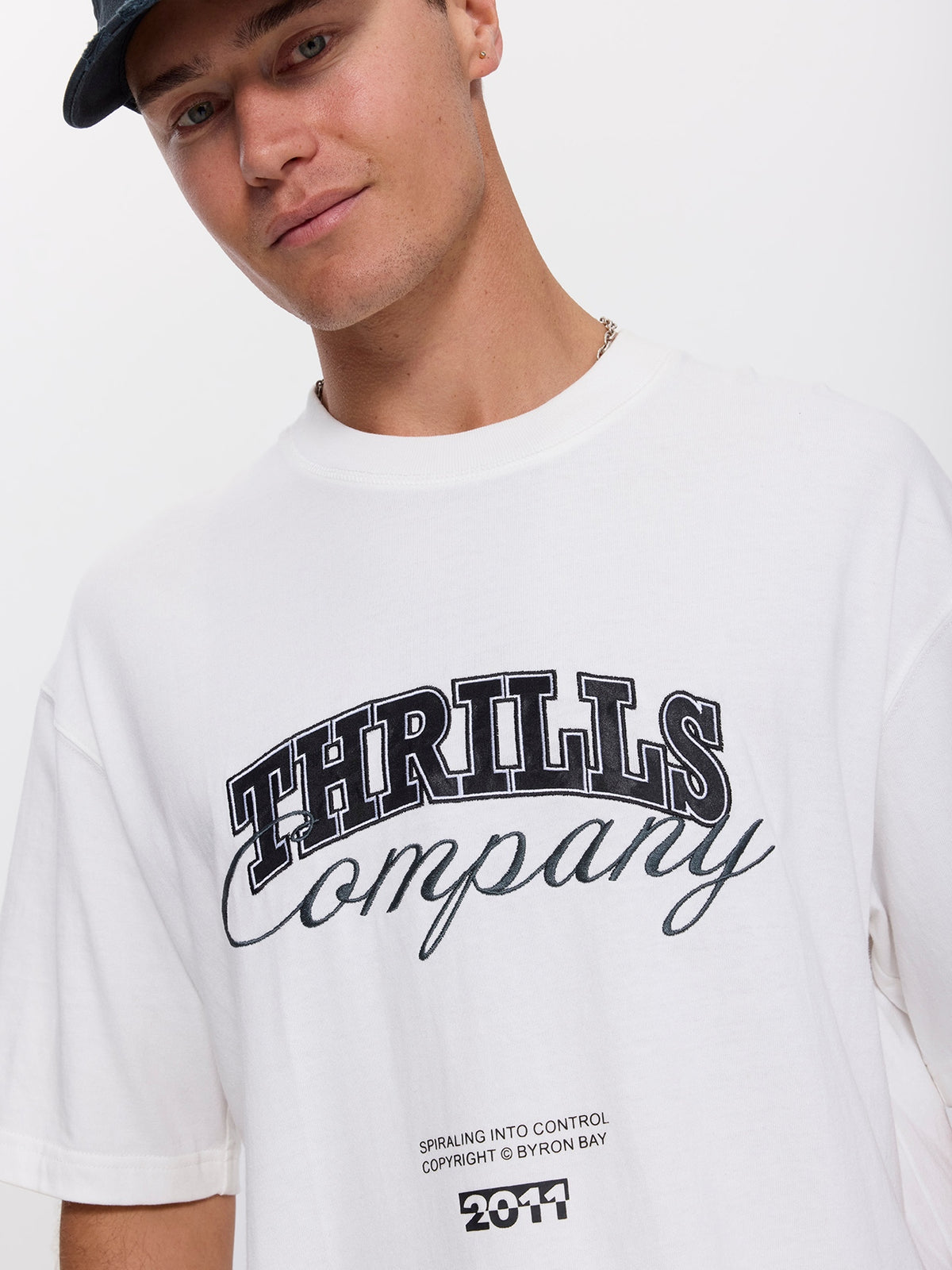 Spiraling Box Crop Tee - Dirty White XS