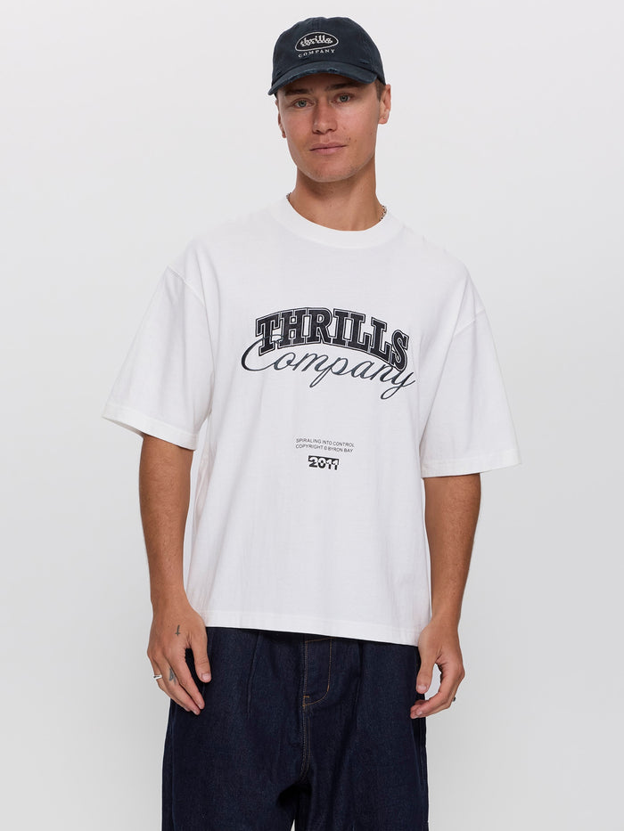 Spiraling Box Crop Tee - Dirty White XS