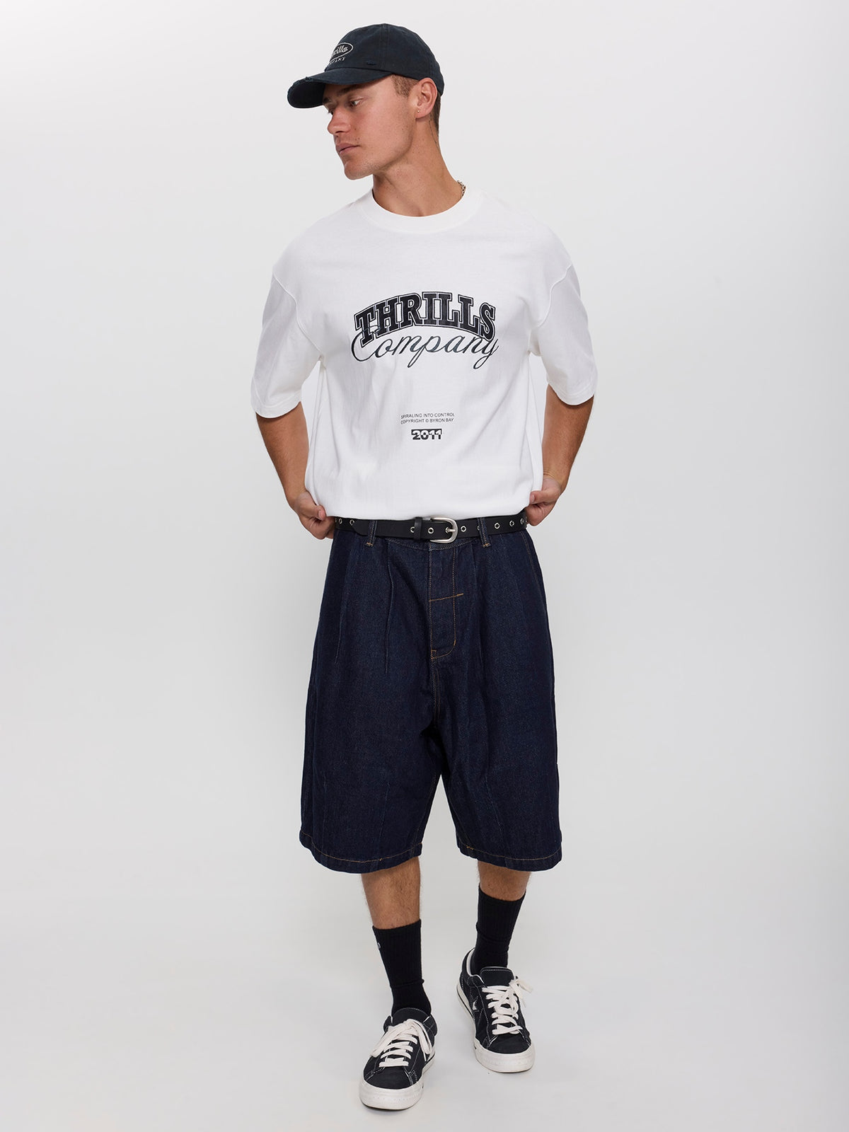 Spiraling Box Crop Tee - Dirty White XS