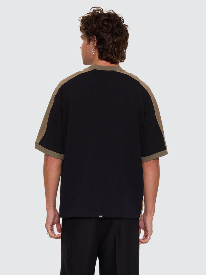 New Ways Of Living Box Crop Panel Tee - Black XS