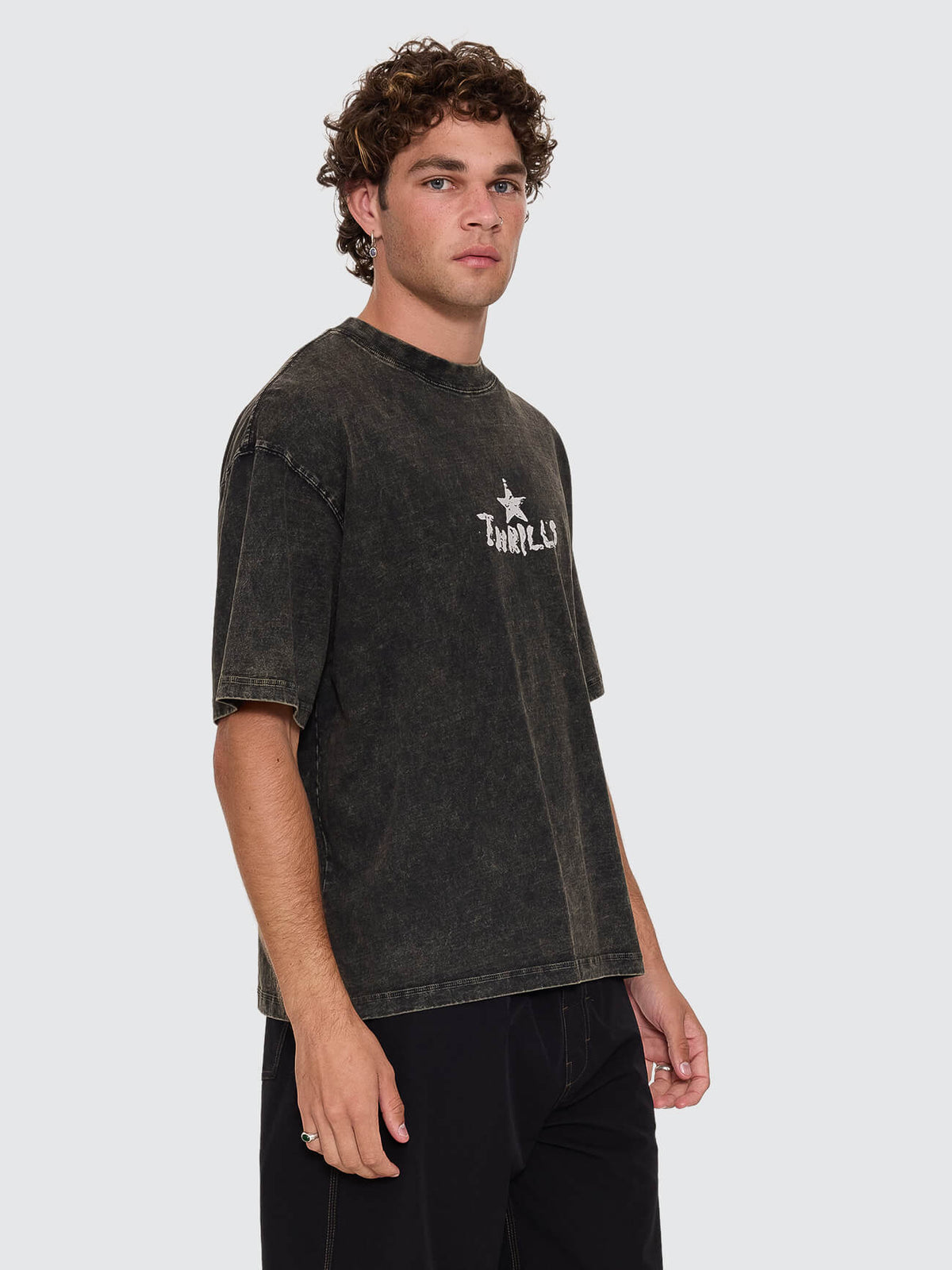New Ways Of Living Box Crop Tee - Overdye Tarmac XS