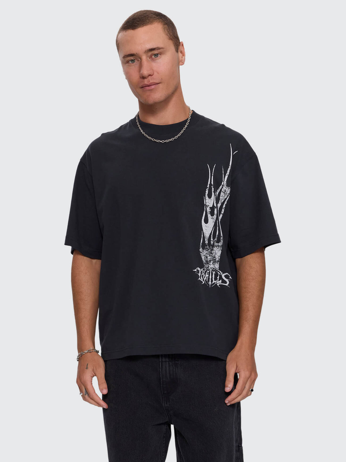 Matter of Flame Box Crop Tee - Faded Black XS