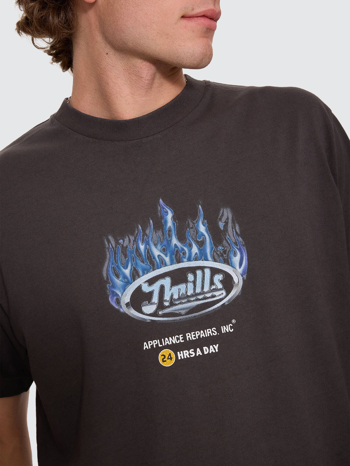 Drop Outs Merch Fit Tee - Dark Merch Black XS
