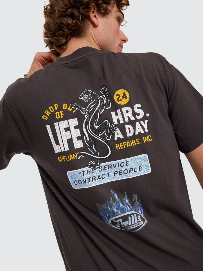 Drop Outs Merch Fit Tee - Dark Merch Black XS