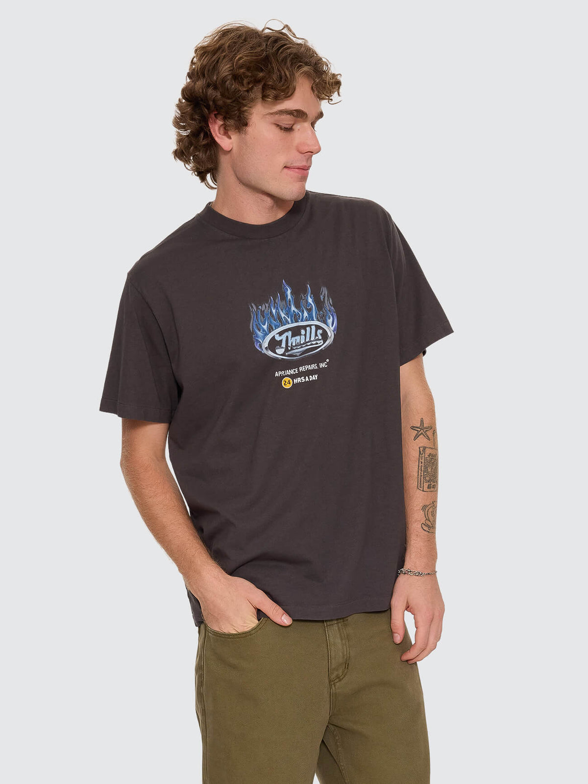 Drop Outs Merch Fit Tee - Dark Merch Black XS