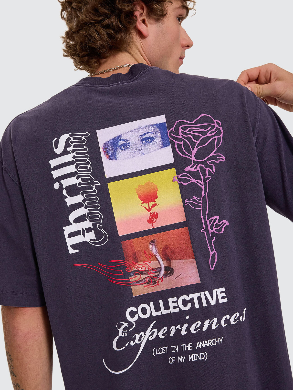 Collective Experiences Box Crop Tee - Graphite XS