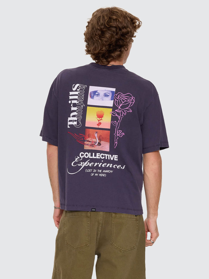Collective Experiences Box Crop Tee - Graphite XS