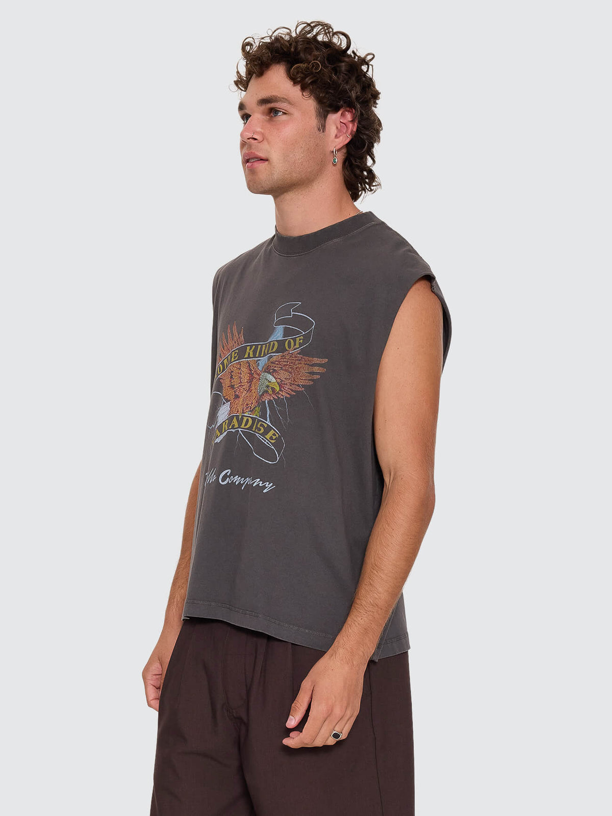 Banner of Strength Box Crop Muscle Tee - Merch Black XS