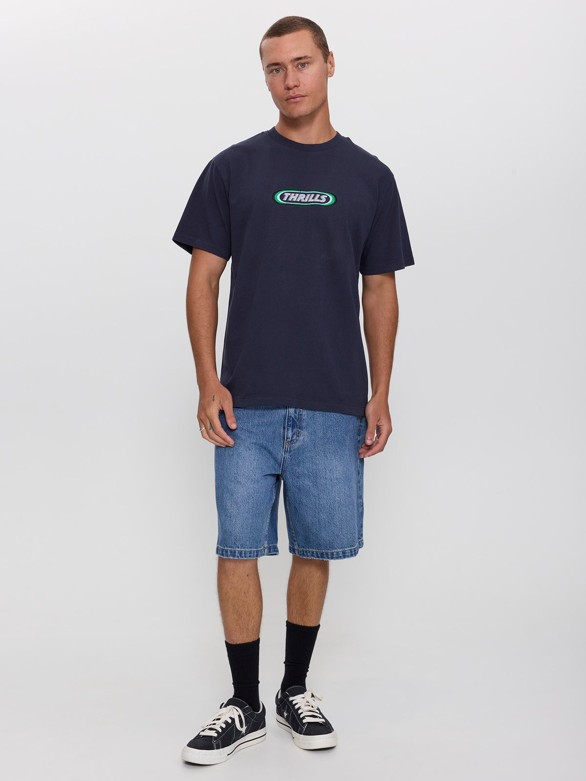 Built to Win Embro Merch Fit Tee - Indigo Marble XS
