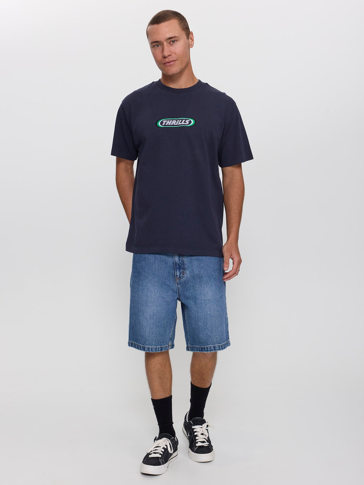 Built to Win Embro Merch Fit Tee - Indigo Marble XS
