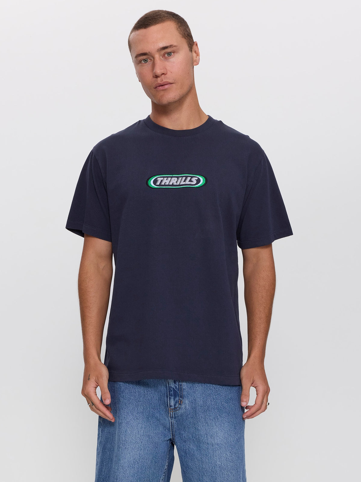 Built to Win Embro Merch Fit Tee - Indigo Marble XS
