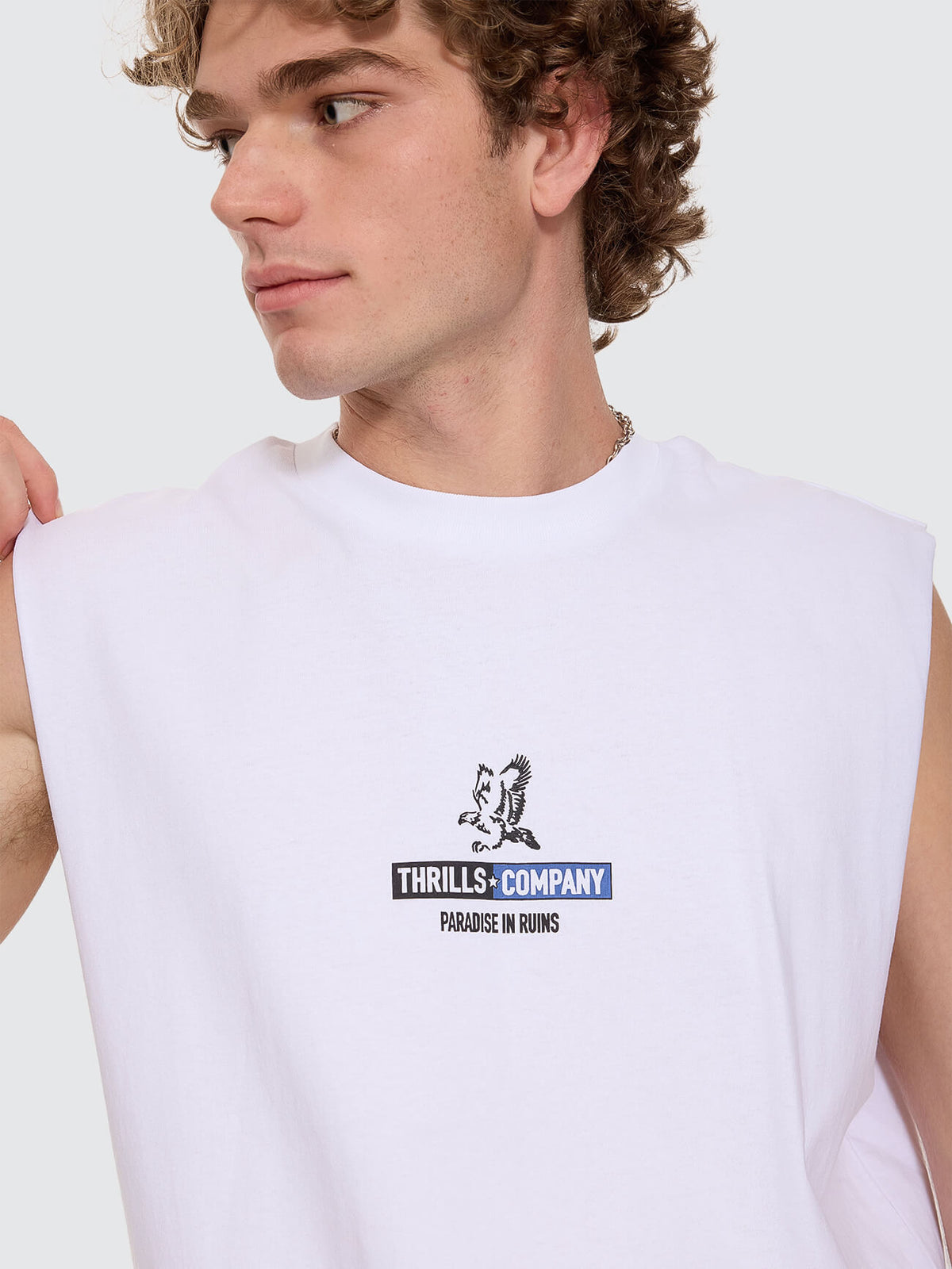 Val for the Win Merch Fit Muscle Tee - White XS