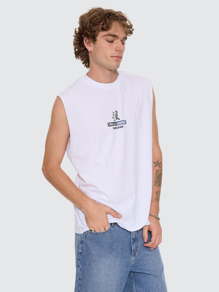 Val for the Win Merch Fit Muscle Tee - White XS