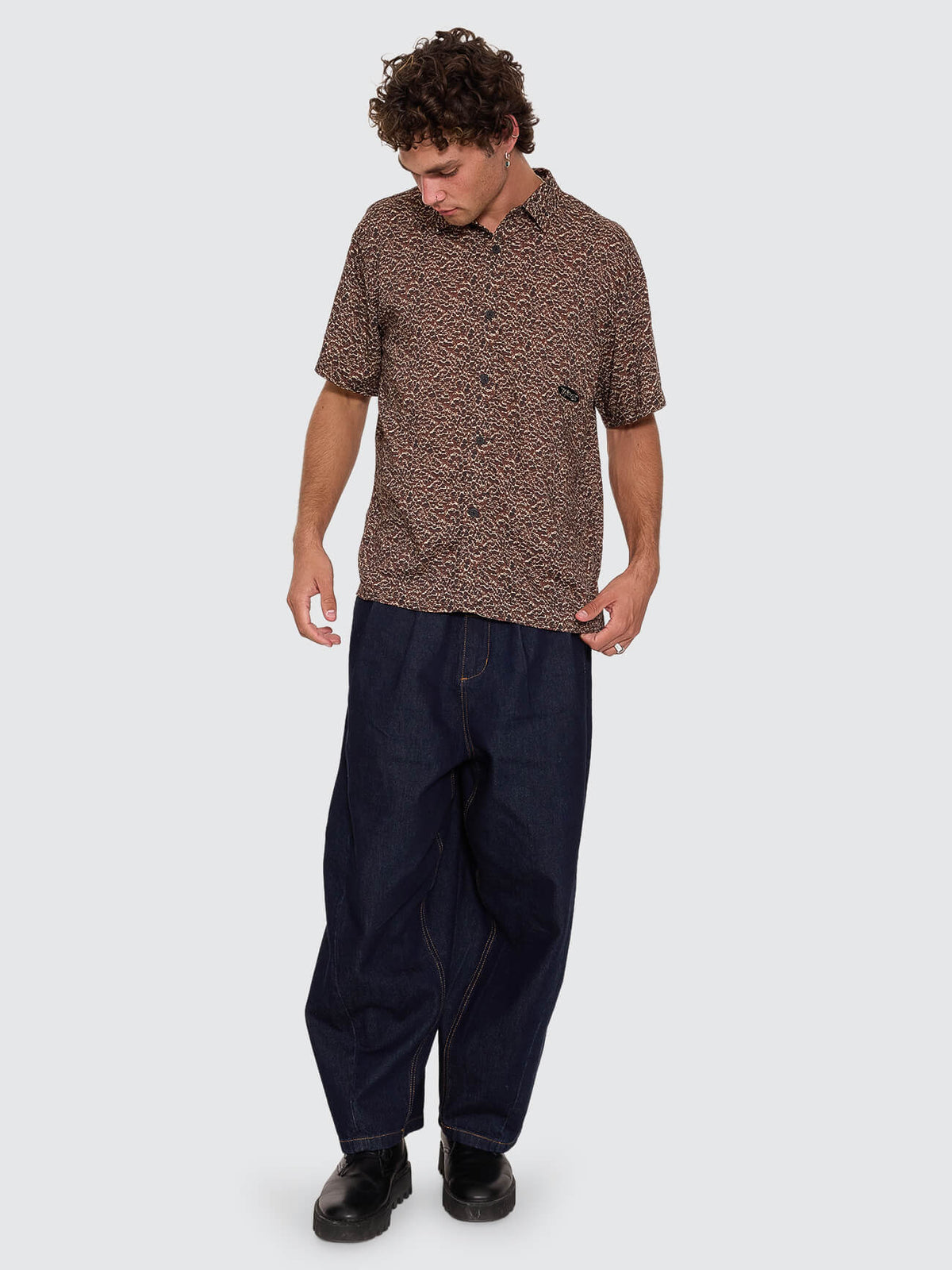 Heater Cropped Short Sleeve Shirt - Camomal XS