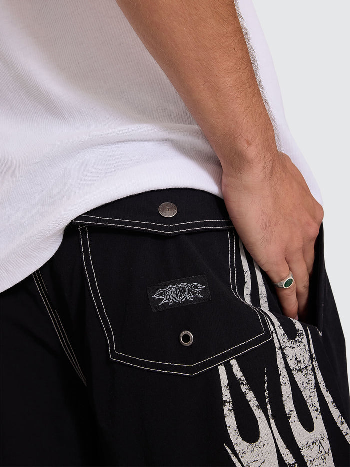 Mind Over Matter Elastic Boardshort - Black 26