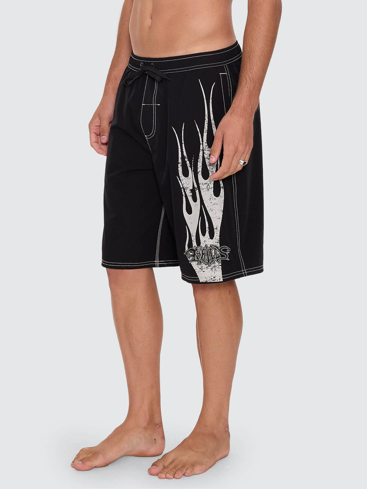 Mind Over Matter Elastic Boardshort - Black 26