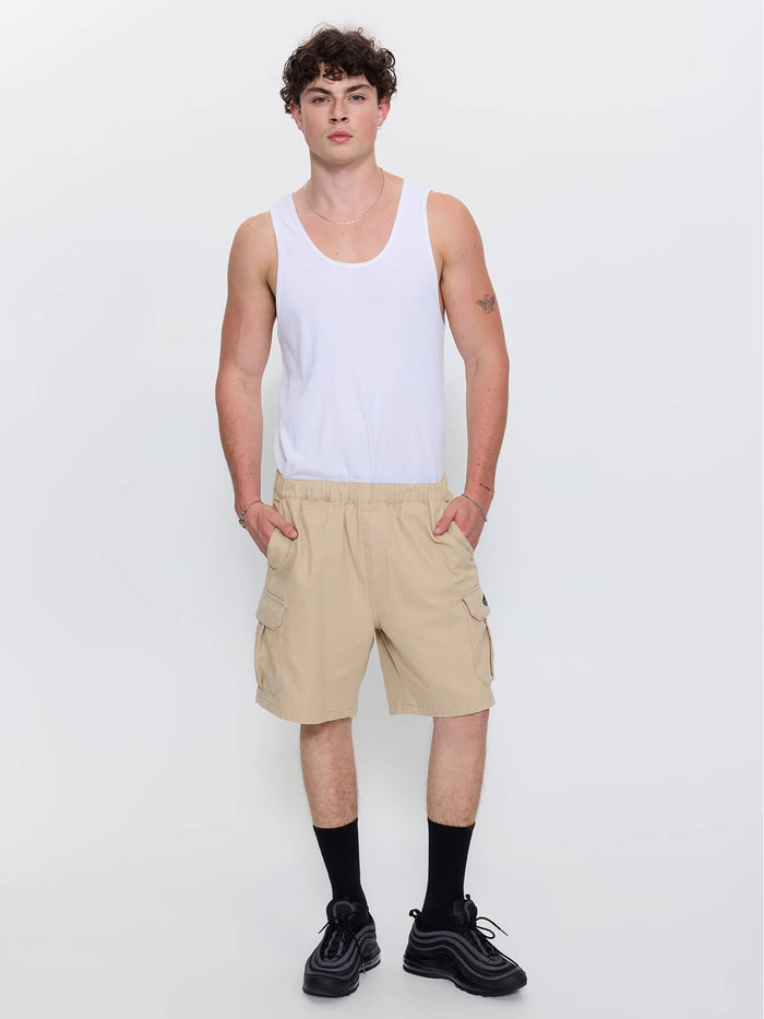 Bueno Elastic Cargo Short - Stone 26