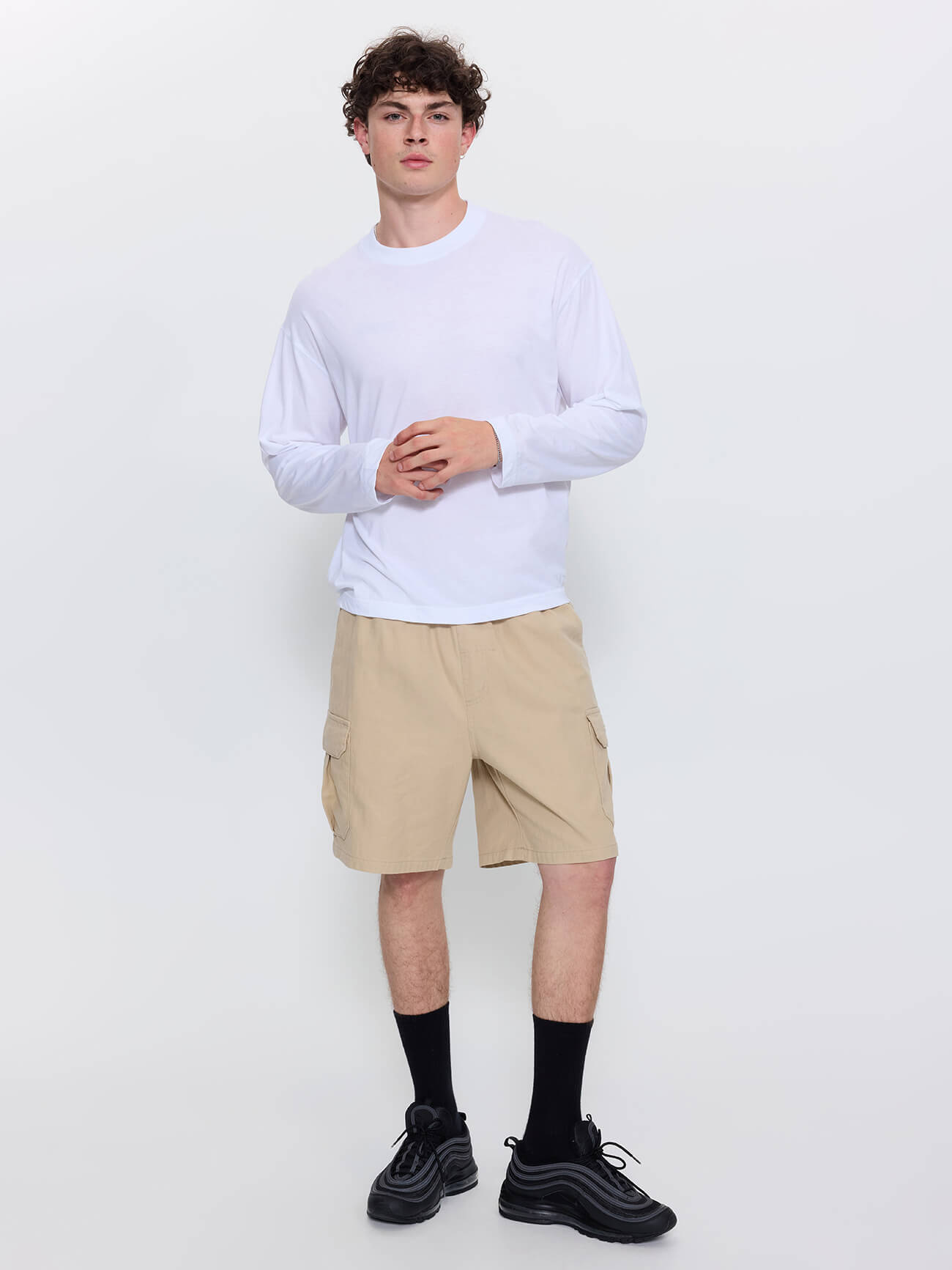 Bueno Elastic Cargo Short - Stone 26
