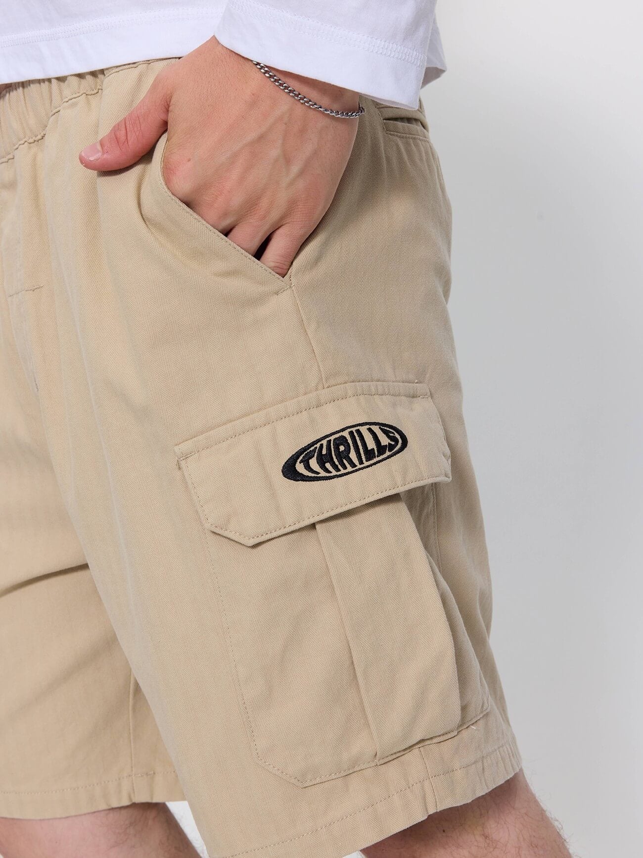 Bueno Elastic Cargo Short - Stone 26