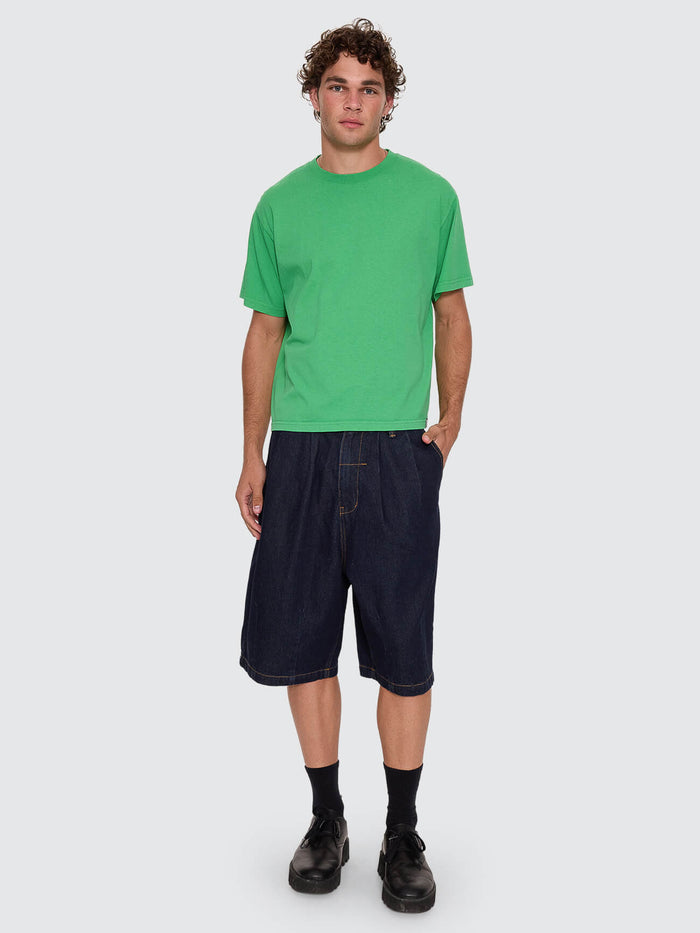 Chaos Barrel Leg Denim Balloon Baggy Short - Raw Indigo 26