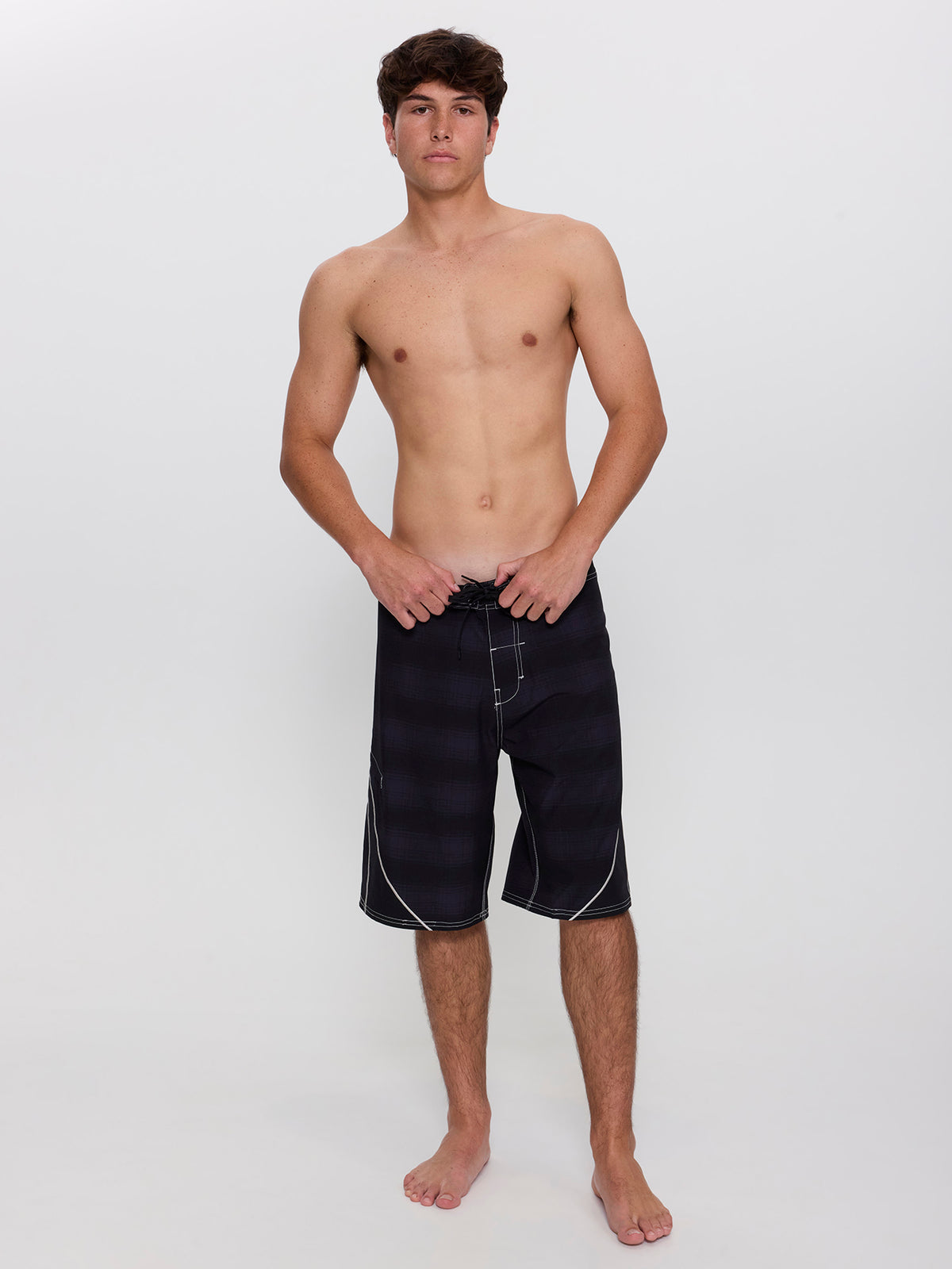 Dagger Boardshort - Black Plaid 26