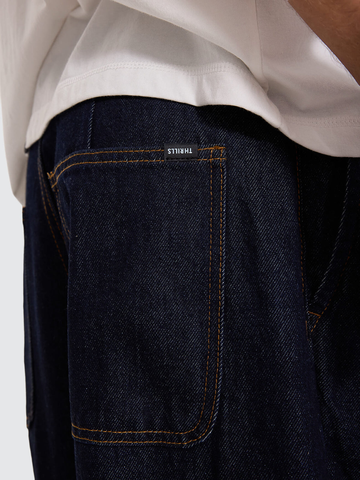 Chaos Barrel Leg Denim Balloon Baggy Pant - Raw Indigo 26