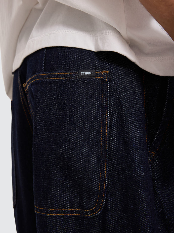 Chaos Barrel Leg Denim Balloon Baggy Pant - Raw Indigo 26