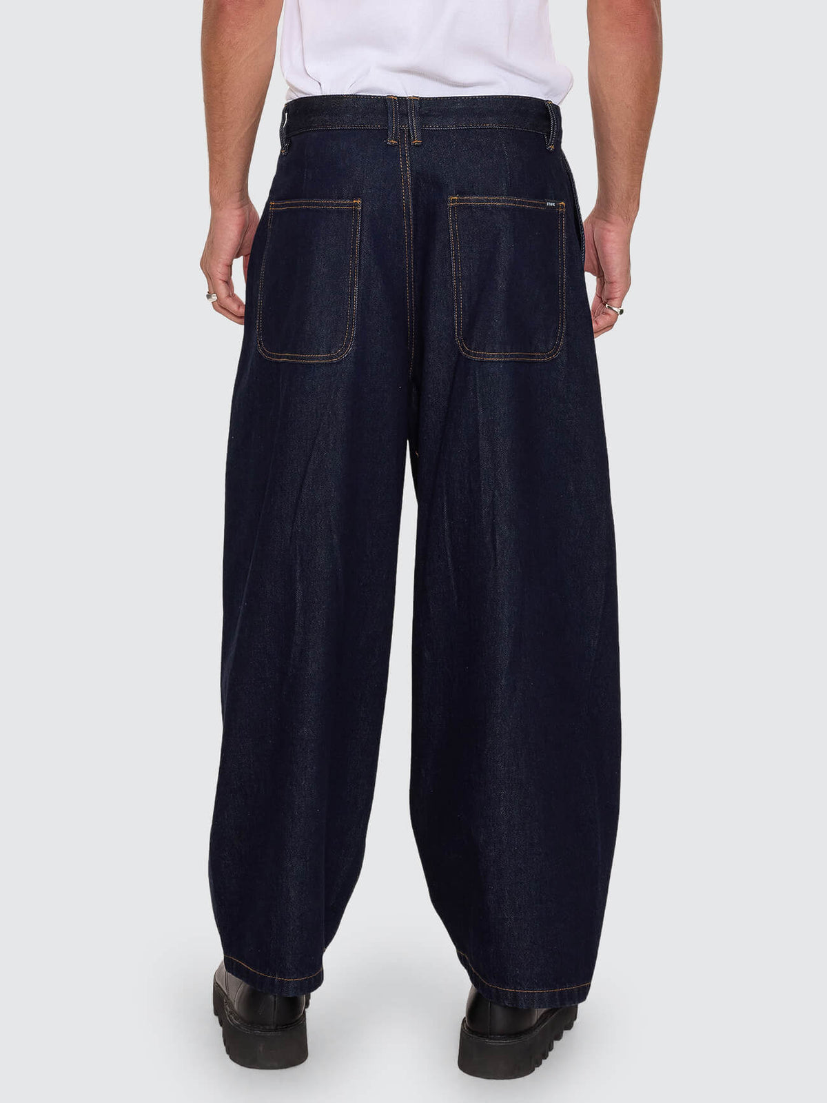 Chaos Barrel Leg Denim Balloon Baggy Pant - Raw Indigo 26