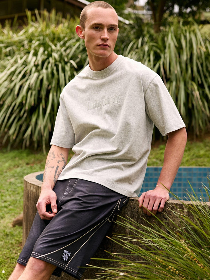 Primitive Thrills Box Crop Tee - Snow Marle