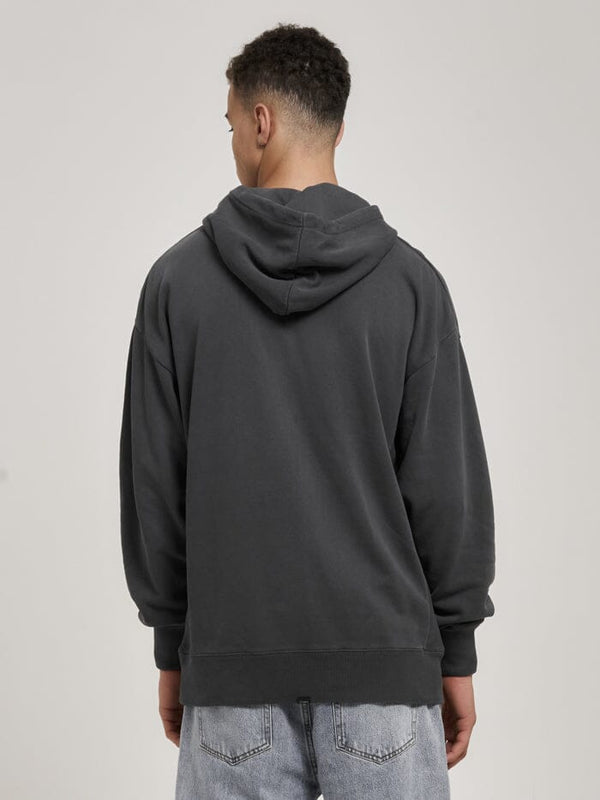 Mind Swirl Slouch Pull On Hood - Dark Charcoal