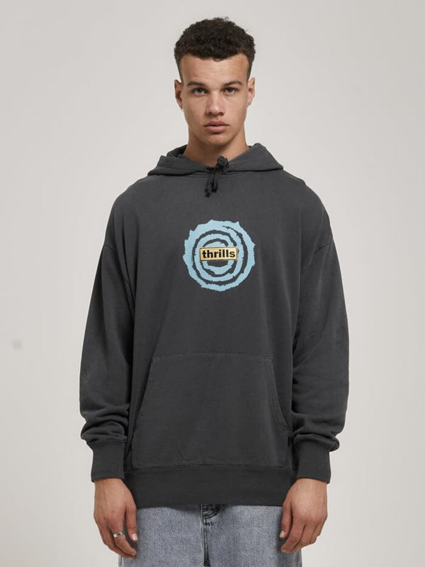 Mind Swirl Slouch Pull On Hood - Dark Charcoal