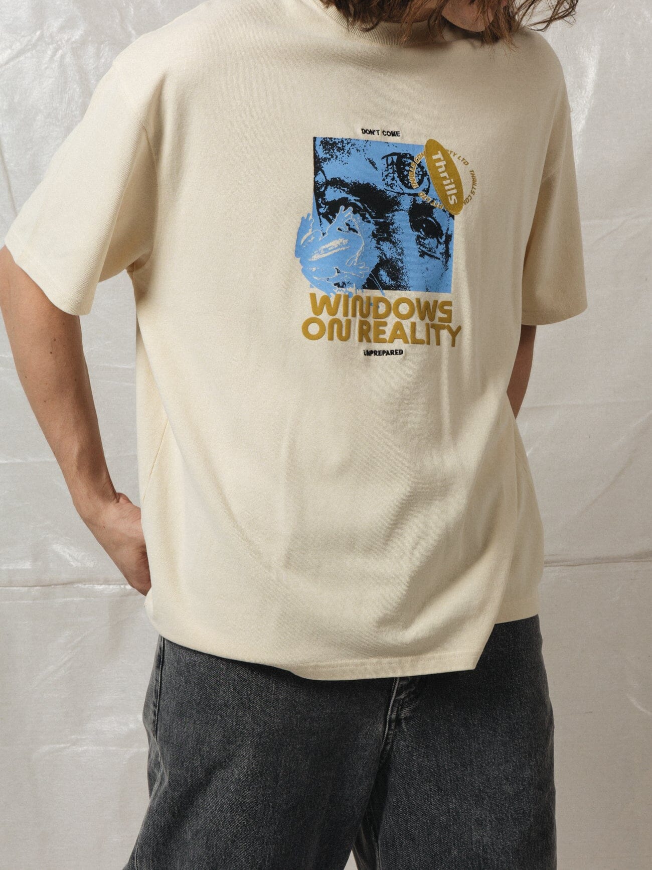 Windows On Reality Oversized Fit Tee - Natural
