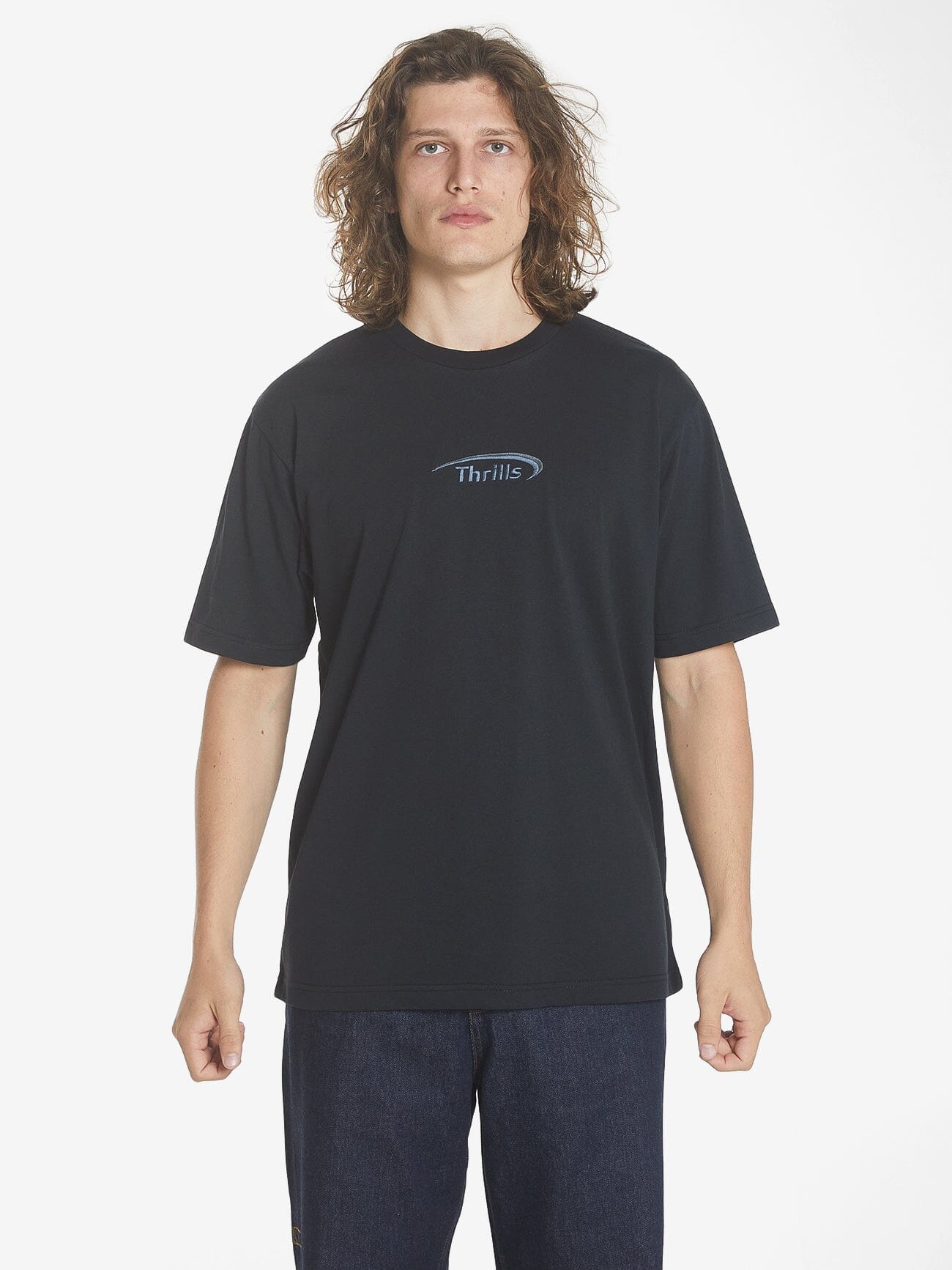 Sphere Embro Oversize Fit Tee - Washed Black XS