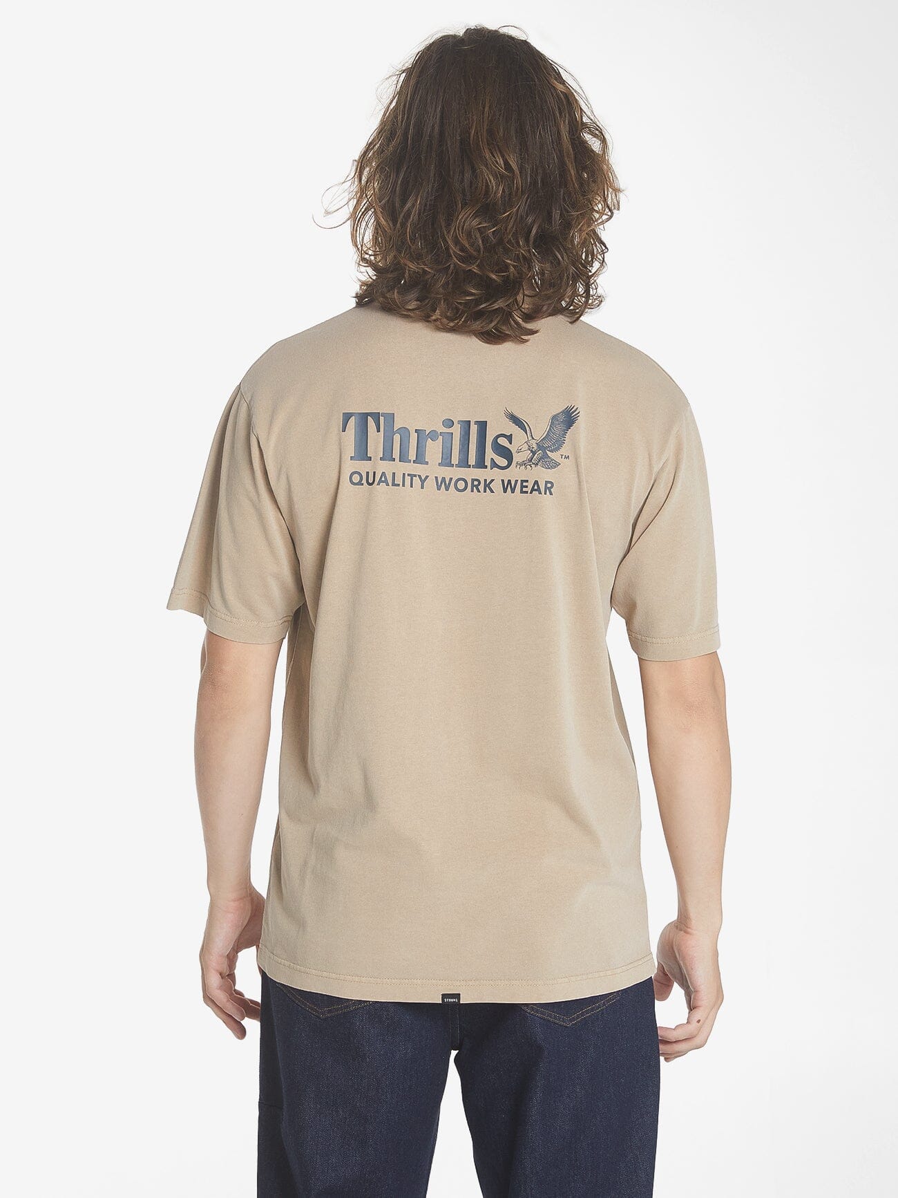 Thrills Workwear Oversize Fit Tee - Sand XS