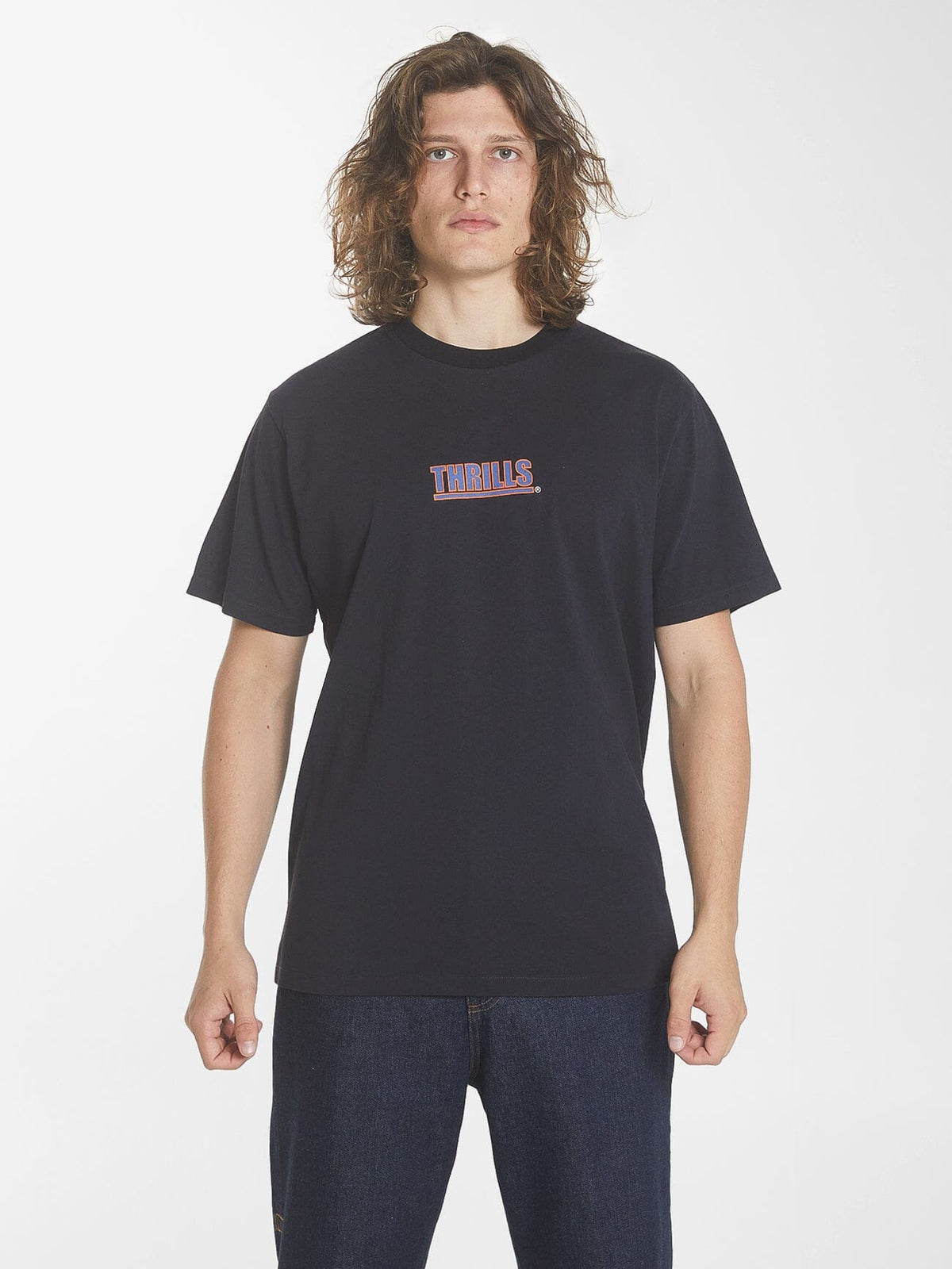 Logic Rapper Pink Merch Logic Merch Fit Tee - Dark Navy | Thrills Co. | Thrills Co.