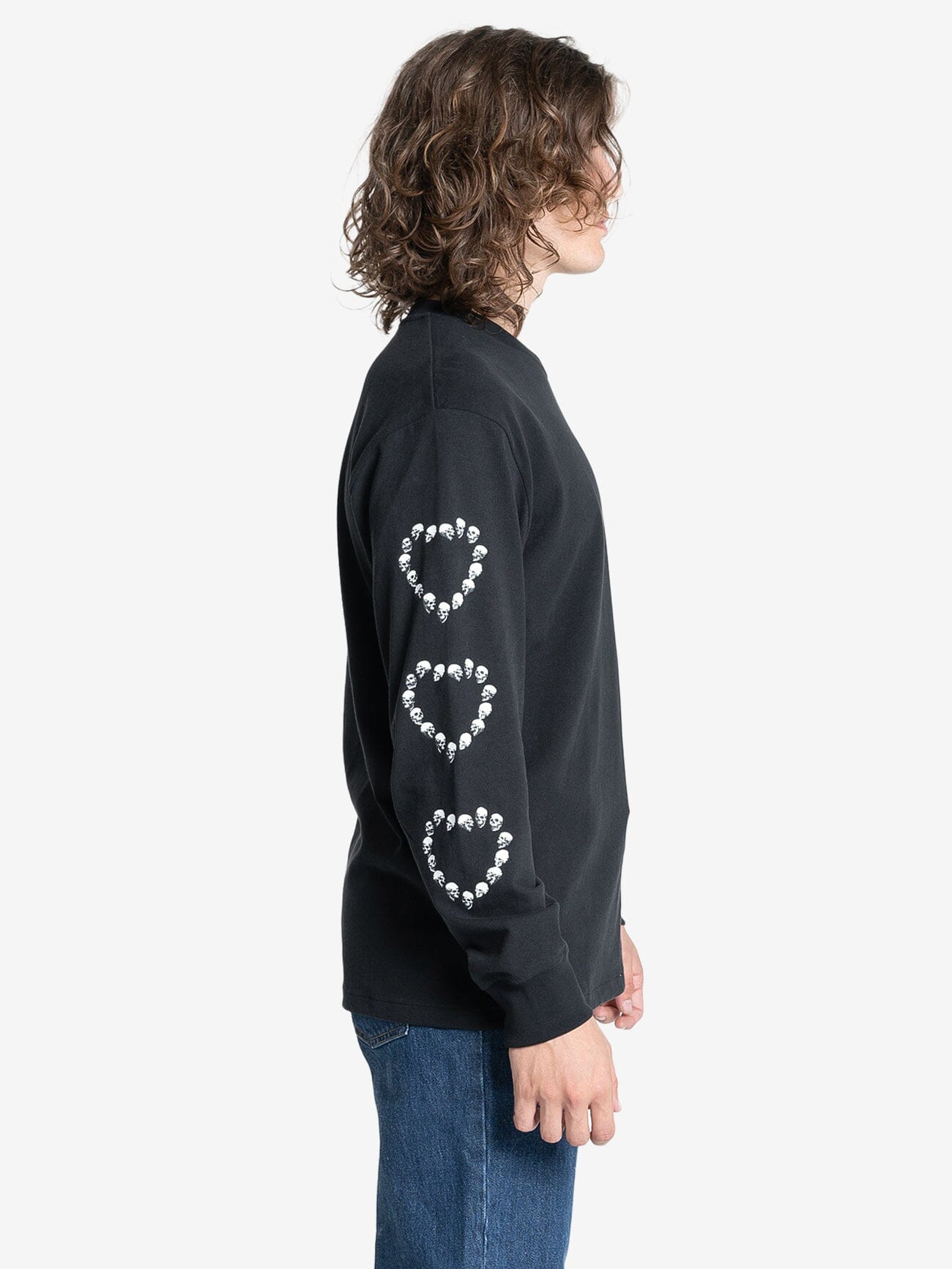 Controlled Damage Oversize Long Sleeve Tee - Black XS