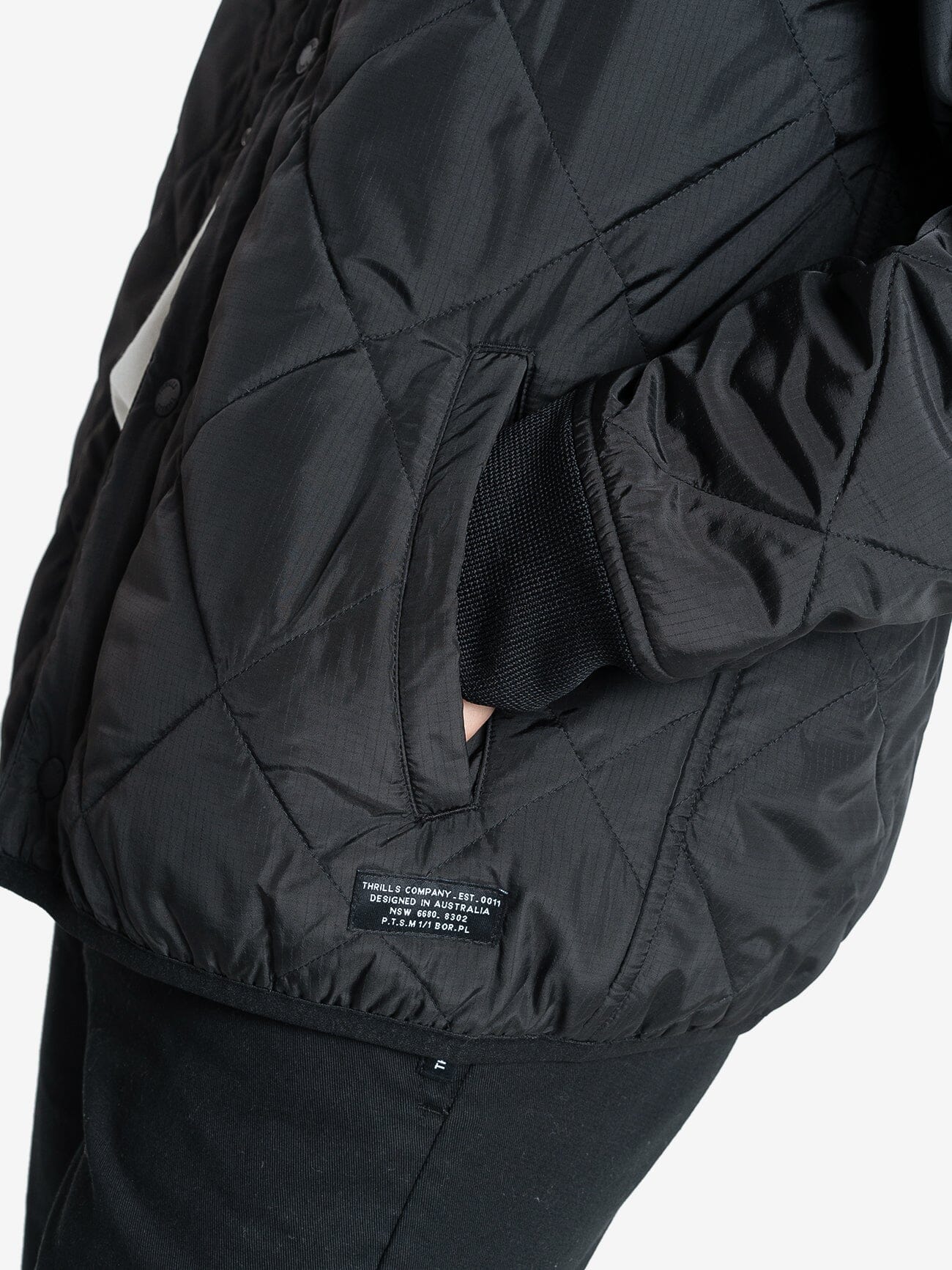 Minimal Thrills Quilt Work Jacket - Black XS
