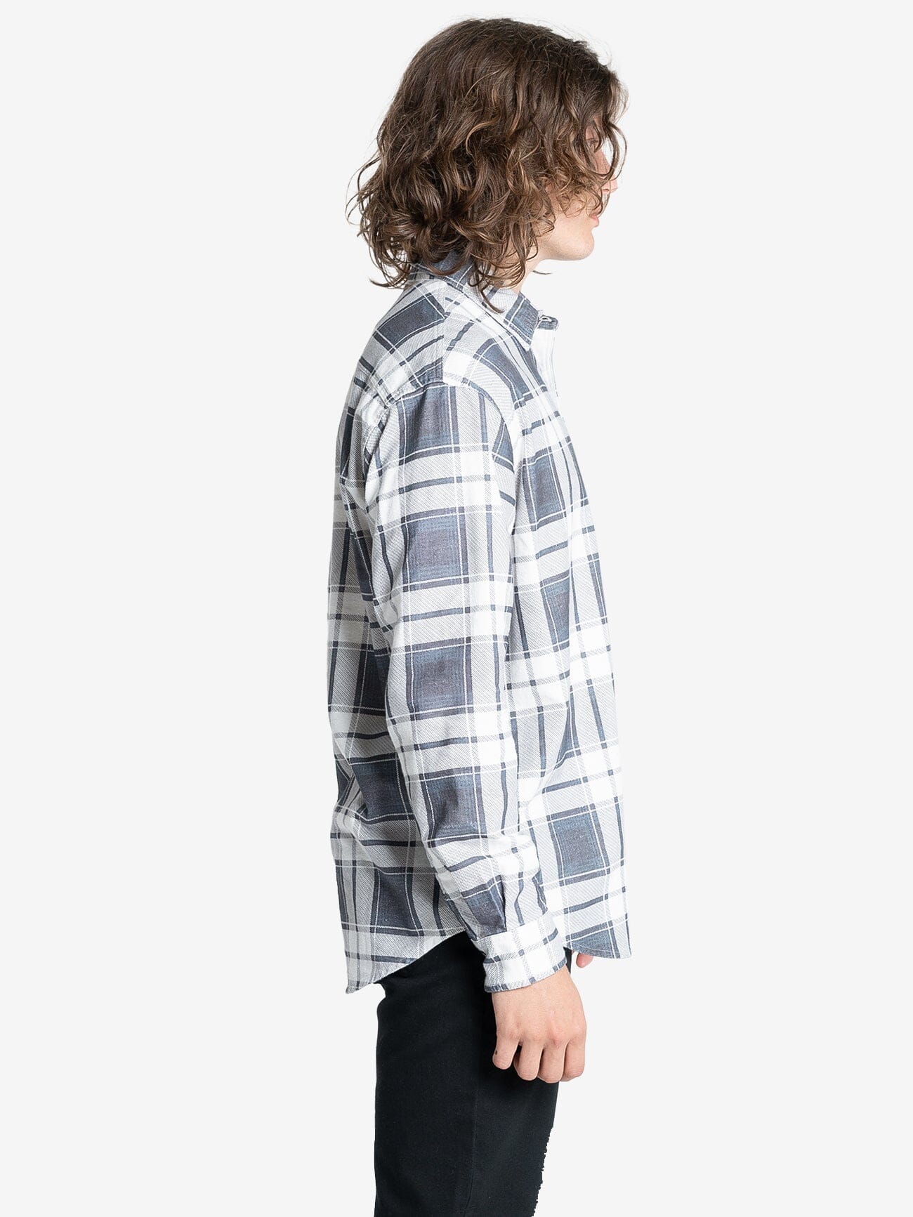 Thrills Union Check Flannel - Dark Charcoal XS