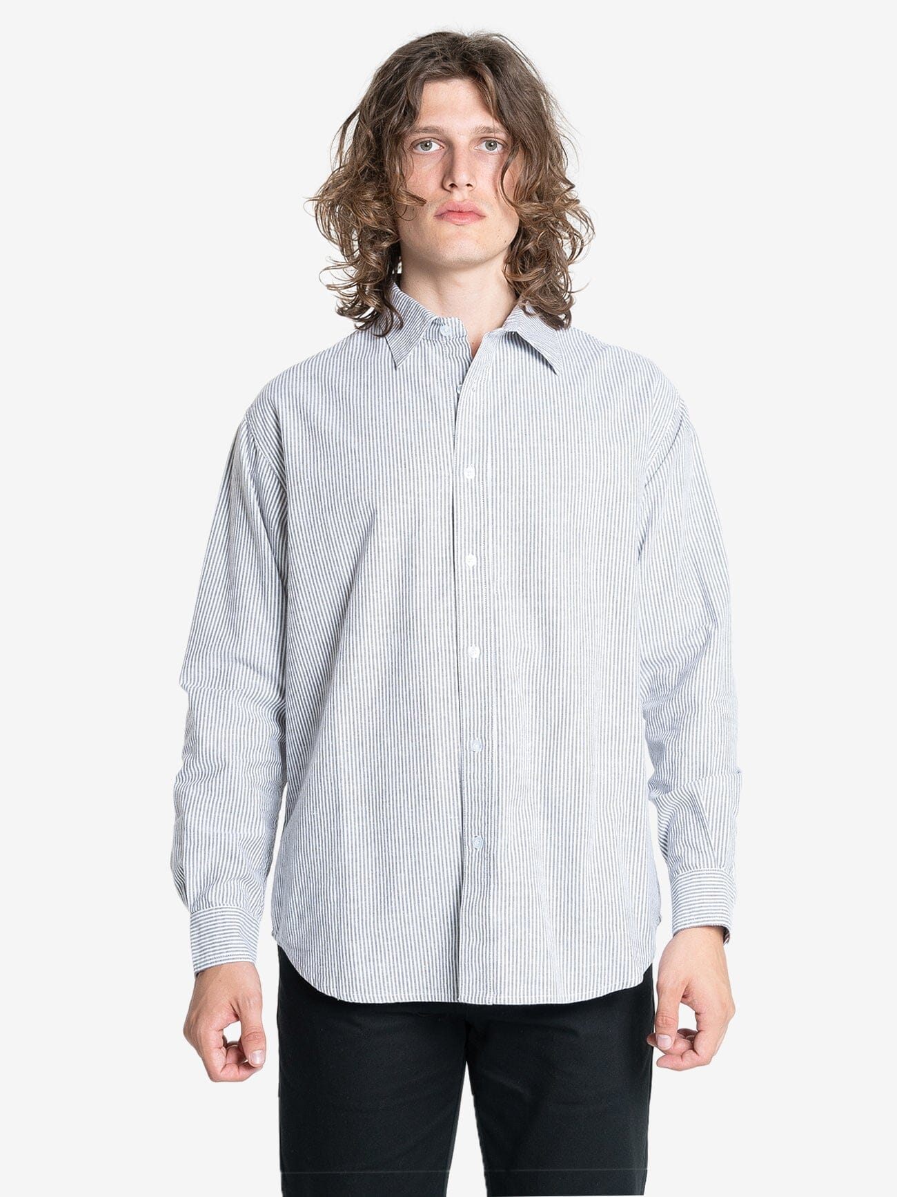 Occasions Long Sleeve Shirt - Chestnut Stripe XS