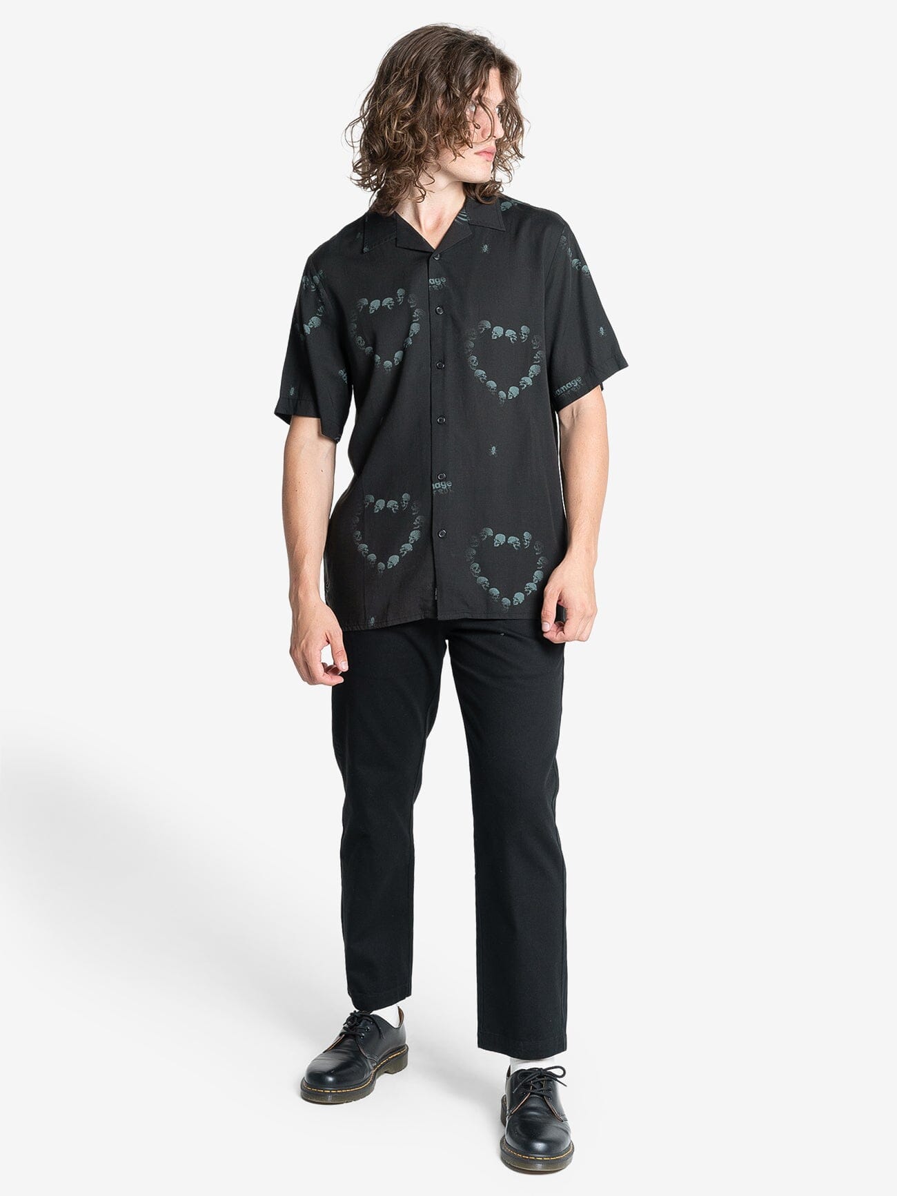 Controlled Damage Bowling Shirt - Black XS