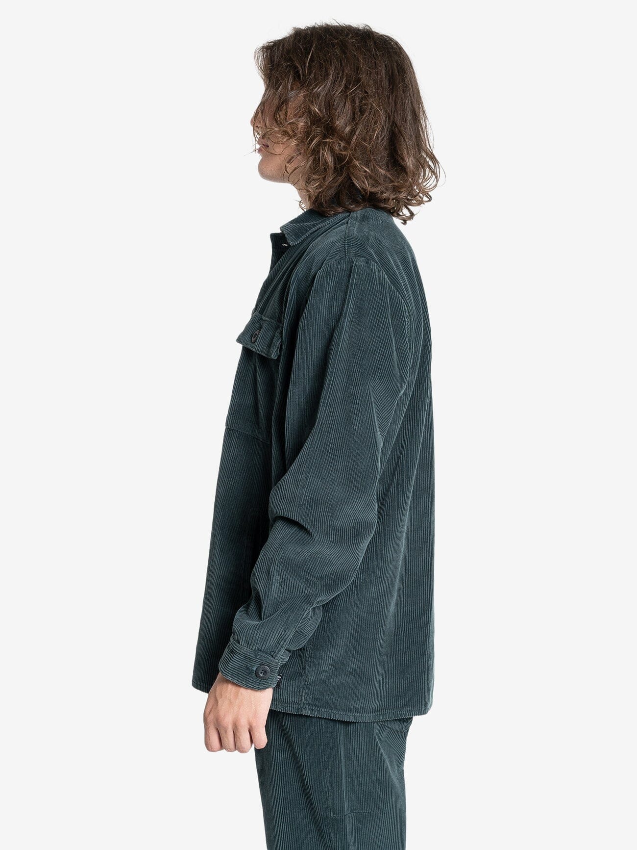 Thrills Labour Overshirt - Dark Jade XS