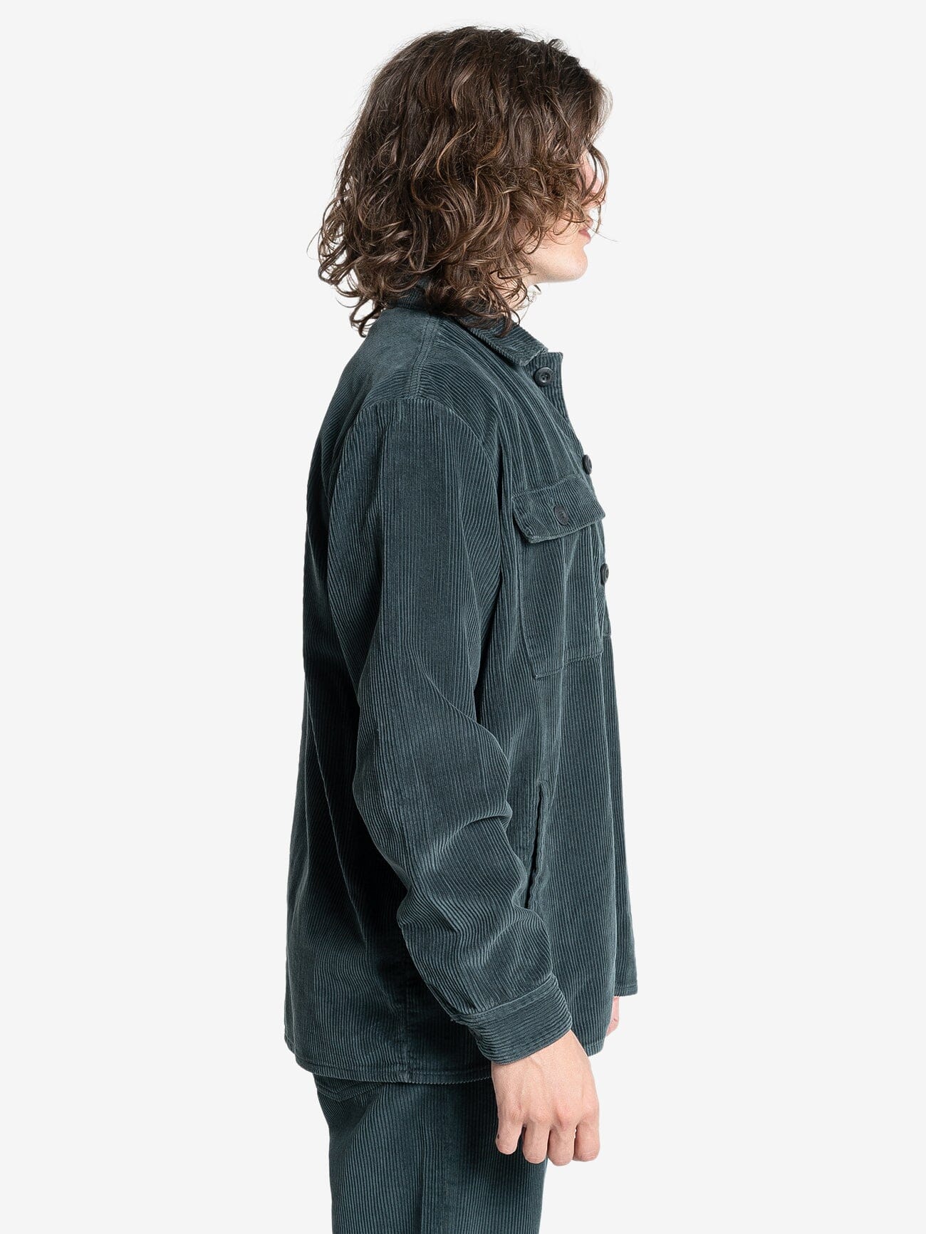 Thrills Labour Overshirt - Dark Jade XS