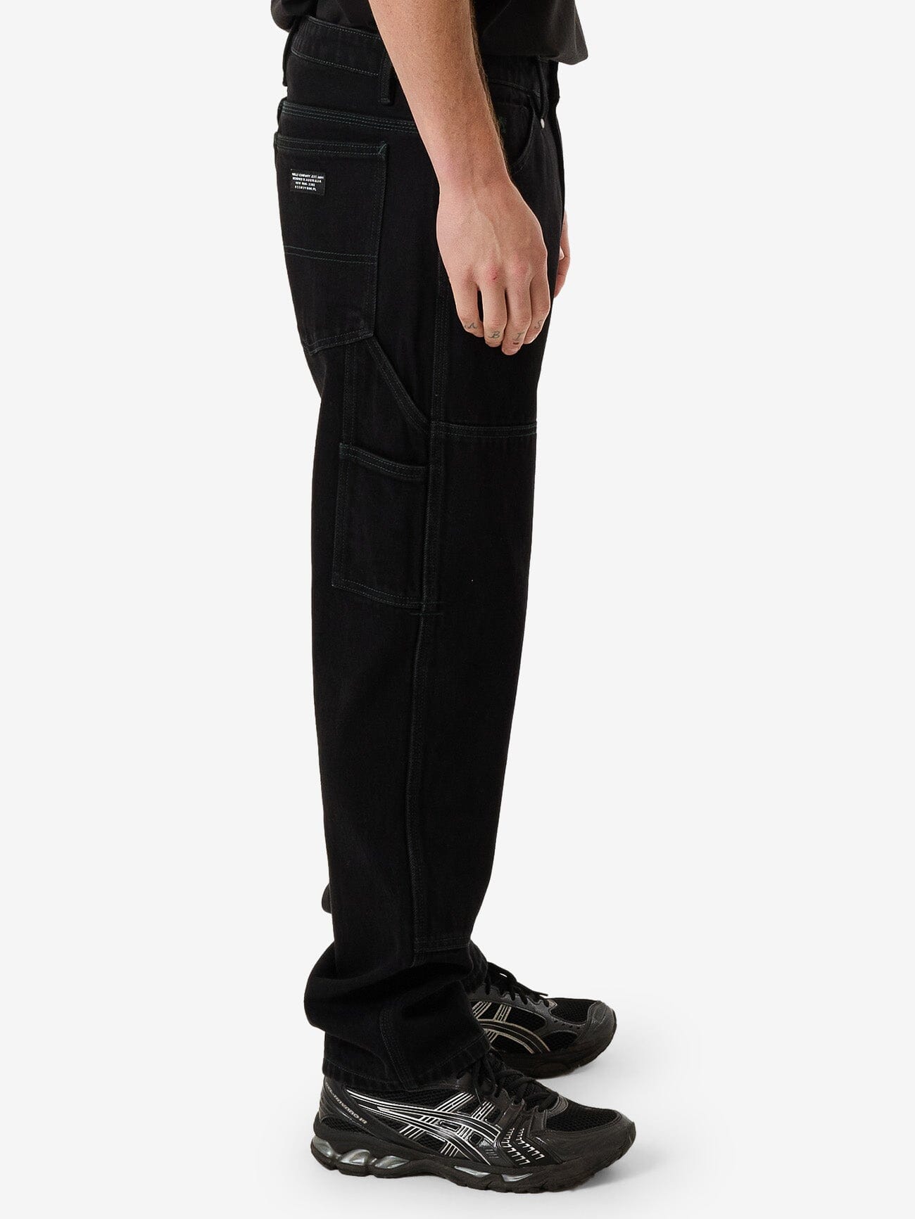 Carpenter Double Knee Pant Black Rinse Thrills Thrills