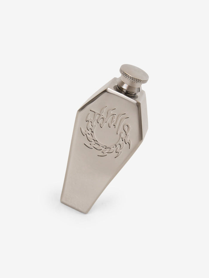Coffin Flask in Grey is a unisex fit.
