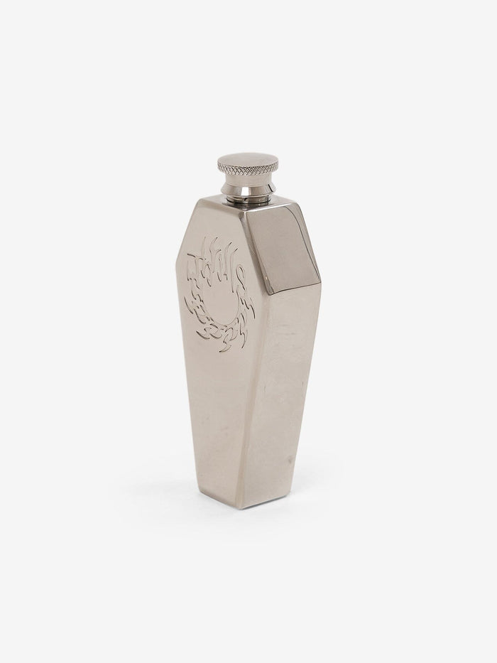Coffin Flask - Antique Silver